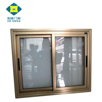 China Folding Screen Champagne Color Sliding Aluminum Doors and Windows Designs for sale