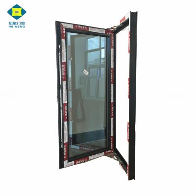 China Aluminum Screen Frame Black Folding Sound Proof Kitchen Casement Window for sale