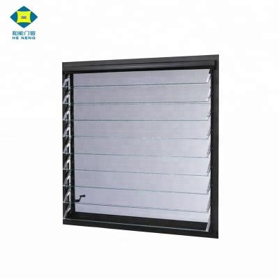 China Good Ventilation Aluminum Screen Folding Canopy Glass Shutter Windows for sale