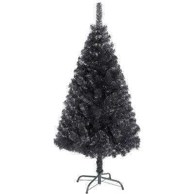 China Environmental Friendly Customizable Size Black PVC Christmas Tree Vintage Artificial Rustic Christmas Tree for sale