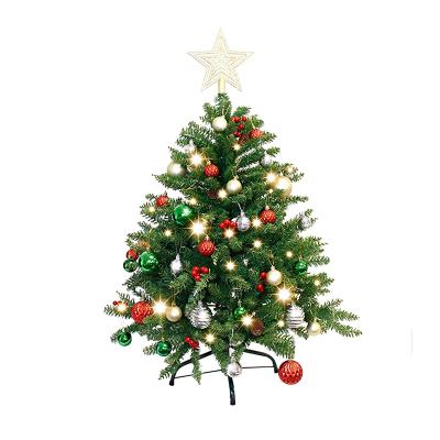 China Outdoor Indoor Christmas Tree Decoration 43 Inch Environmentally Friendly DIY Pre-lit Artificial Christmas Tree for sale