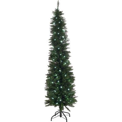 China Environmentally Friendly Customizable Waist LED Light Slim Pencil Lighted Christmas Trees for sale