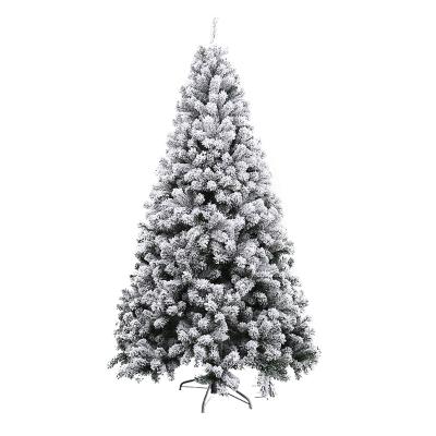 China Environmental Friendly Customizable Size Assembled Snowy Artificial Christmas Tree For Holiday Party Decoration for sale