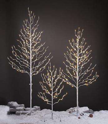 China Environmentally Friendly Popular Simulation Amazon Birch Tree Warm White 6 Feet Led Light Christmas Tree for sale