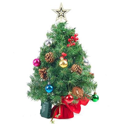 China Environmental Friendly 23inch Holiday Decoration Desktop Colored Lights Christmas Tree for sale