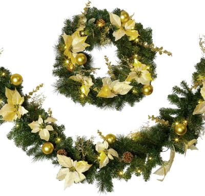 China Wholesale Beautiful Artificial Christmas Wreath For Christmas Home Party Christmas Decoration for sale