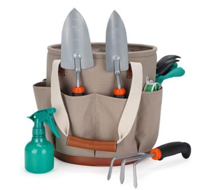 China Garden Work Garden Tool Set with 5 Gallon Organizer Bucket, Garden Hand Tools Tote Bag , Heavy Duty Garden Tools Kit and  Essentials kit for sale