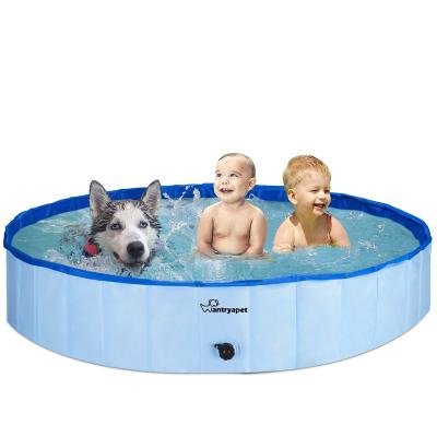 China Sustainable Foldable Dog Pools for Large Dogs, Kids Swimming Pool with Hard Plastic, Wading Pools Bathing Tube for Backyard for sale