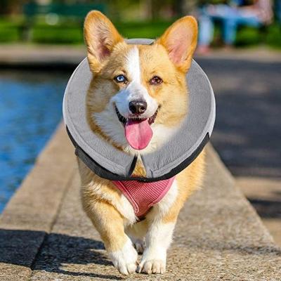 China Sustainable Soft Cone Collar for Large Dogs Inflatable Dog Neck Donut Collar Elizabethan Collar for Dogs Recovery for sale