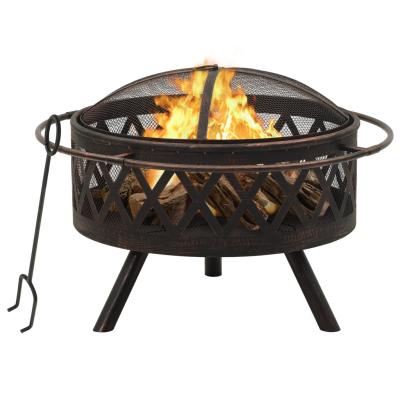 China Rustic Stocked Fire Pit With Poker 29.9 XXL Steel for sale