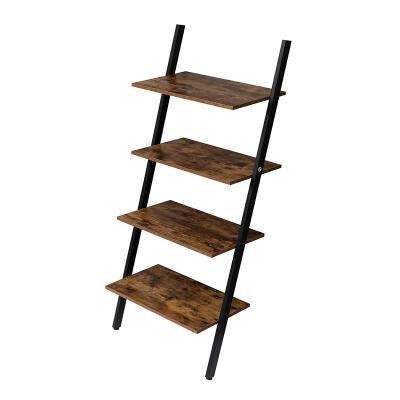 China Modern Industrial Ladder 4-Tier Shelf Storage Rack Shelves For Living Room for sale