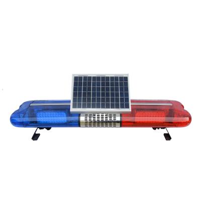 China Pavement Security Installation Vehicle Police Magnetic Strobe Turning LED Warning Light Solar Bar Car Waterproof Universal Power for sale