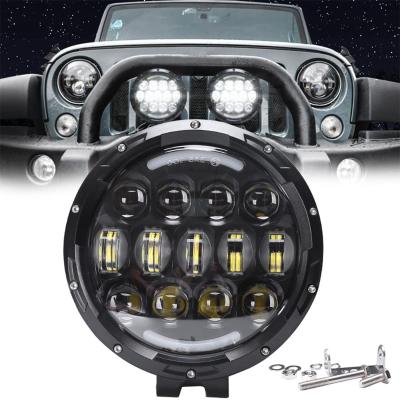 China LED Work 7 Inch 105W Round Projector LED Light Bar High Low Beam DRL With Jeep Wrangler 105WWL191223 for sale