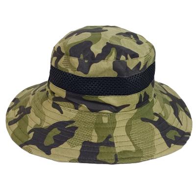 China Wholesale Sporty Folding Unisex Printed Outdoor Fisherman Camouflage Distress Hat for sale