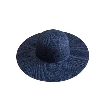 China Foldable Straw Hat Plain Custom Spring Wide Brim Women's Character Beach Summer Hat Unisex Style Sun Hat Wholesale for sale