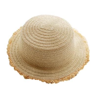 China Character Logo Beach Hat Summer Sunhat Custom Made Unisex 100 Foldable Paper Straw Women Hats Plain Spring for sale