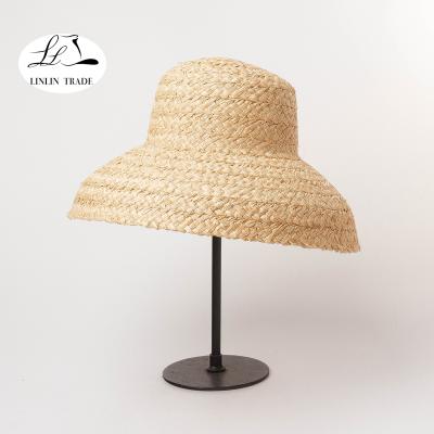 China Custom Handmade Wholesale Raffia Hats Nature Straw Hat Madagascar Raffia Hat Raffia Straw Hat for sale