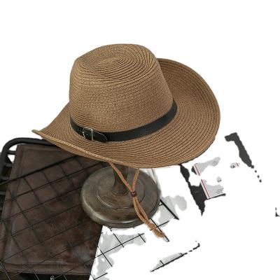 China Character Fashion Summer Sun Straw Fedora Hats Foldable Beach Man Unisex Paper Soft Hat for sale