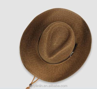 China Wholesale Promotional Picture Mens Western Cheap Straw Cowboy Hats for sale