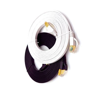 China Telecommunication Factory Price Cat7 RJ45 Patch Cords SFTP Communication Ethernet Flat Cable Cat7 Patch Cords for sale