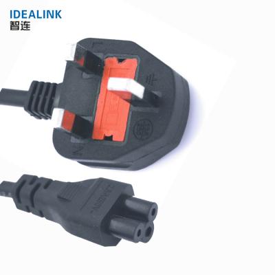 China Hot Selling Low Price UK Computer Laptop Power Cable Mains Cord , 3 Pin UK Plug Power Extension Cord for sale