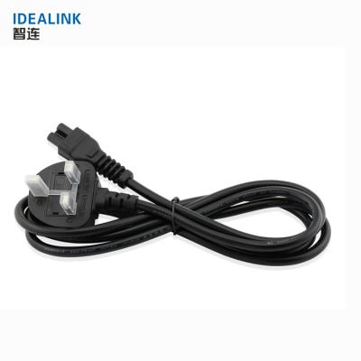 China Computer Free Sample British Standard AC 3 Pin Plug Power Cable Laptop Power Cord Extension for sale