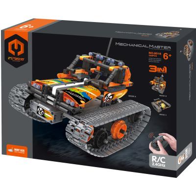 China DIY TOY Hot Amazon 3-in-1 392 Pcs Robot STEM Remote Control Building Kits Tracked Car Robot Tank Engineering Learning Kit Kids for sale