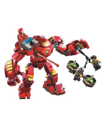 China DIY TOY Educational Bricks Play Set 11563 I Ron Man Hulkbuster Building Block Toy For Children Age 6+ 76164 for sale