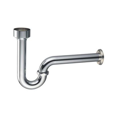 China Modern Bathroom Brass Chrome Plated P-Trap Drain P-Trap Toilet for sale