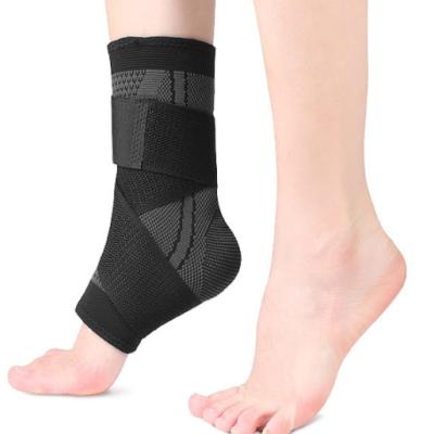 China Hot Selling Adjustable Elastic Sport Support Breathable Nylon Ankle Support Tied Sleeve for sale