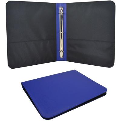 China Leather Used Perfect Zipper Soft Faux PU Leather 3 Ring Binder for sale