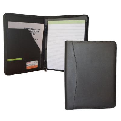 China ModernQiu A4 Size Eco-friendly Unisex High Quality PU Leather Folder Cowhide Leather Padfolio for sale