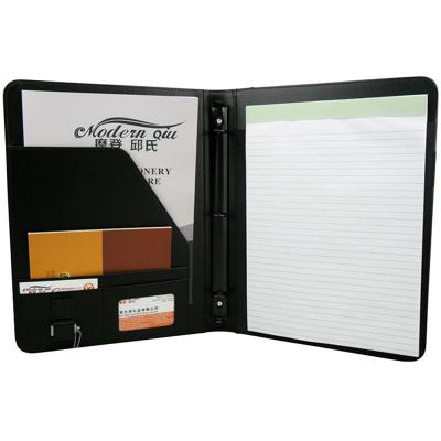 China Reasonable New Design Black Business ModernQiu PU Leather Folder Folder for sale