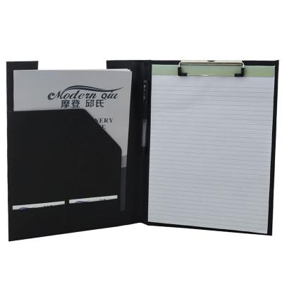 China Hot Used PU Leather Menu Clipboard Leather Folders Lash Leather Padfolio for sale