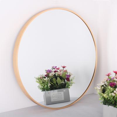 China Round Mirror Living Room Minimalist Modern Home Bathroom Mirror Aluminum Framed Hallway Wall Decorative Mirror for sale