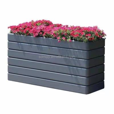 China Durable Material City Street Garden Aluminum Alloy Large Flower Box Aluminum Alloy Flower Plant Planting Box for sale