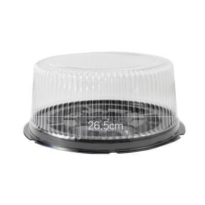 China Disposable Ready To Ship 10 Inch Clear Dome Plastic Cake Container Dome Birthday Cake Packaging Boxes For Small Business for sale