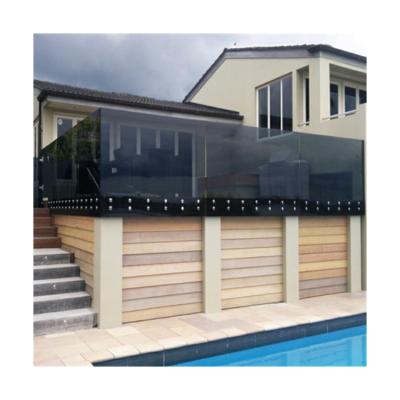 China Good Price Modern Standoff Glass Fencing Indoor Outdoor Top Design Glass Stair Railing Glass Railing for sale