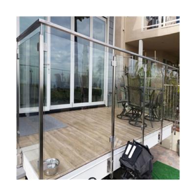 China Factory Customized Barrier Post Balcony Glass Fence Glass Railing Modern Design Hardware Railing Pot Modern for sale