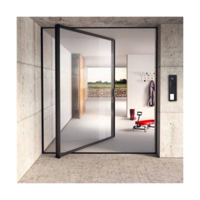 China modern professional pivot door supplier aluminum pivot door with glass newcomer aluminum steel door frame for sale