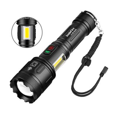 China 50W LED USB Camping High Power Flashlight Torches Rechargeable Waterproof Tactical LED Flashlights for sale