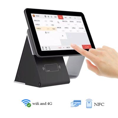 China Food Industry Gmail Foil 17 Inch Single Touch Screen All In One Pos Desks Cash Register Systems With NFC Reader for sale