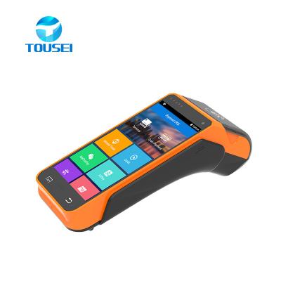 China Portable Restaurant Mobile POS Android Terminal Machine 4G 5MP Camera With Printer for sale