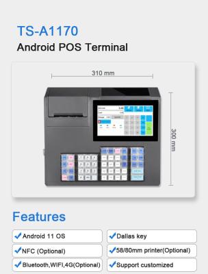 China Máquina de facturación Android de 2200 mAh Sistema POS inalámbrico en venta