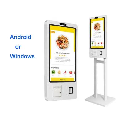 China Fast Food Restaurant Self Ordering Kiosk Cashier Terminal VESA Mount for sale