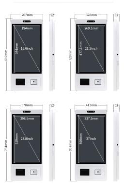 China Display interior de RFID Máquina de pedidos automáticos de quioscos pantalla táctil Pago en pie en venta