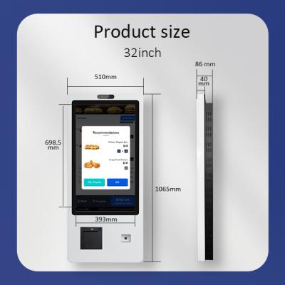 China Self Service Kiosk Ordering System POS Terminals Receipt Printers For Fast Food Supermarkets for sale