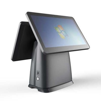 China New Famous Supermarket POS Screen POS Interactive Dual PC Screen Android System SDK POS Cash Register for sale