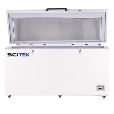 China Stainless steel -40 degree Chest Freezer Digital display CFC Free freezer for hospital for sale