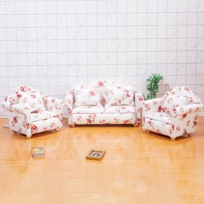 China Creative Mini Furniture Living Room Miniature Sofa Sofa Set of 12 Piece Children's Dollhouse 1 Plays 3 Piece Sets for sale